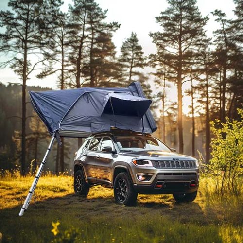 Go camping outdoors with a roof tent and enjoy the tranquility of nature