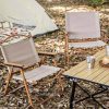 Lightweight and durable folding table and chairs in the shade