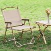 Lightweight and durable folding table and chairs on the grass