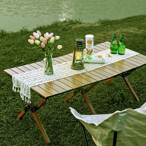 Folding tables and chairs, portable and lightweight, enjoy nature