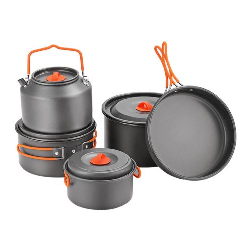 Portable outdoor camping cookware set