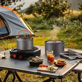 camping cookware,cookset,camp cookware set